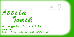 attila tomik business card